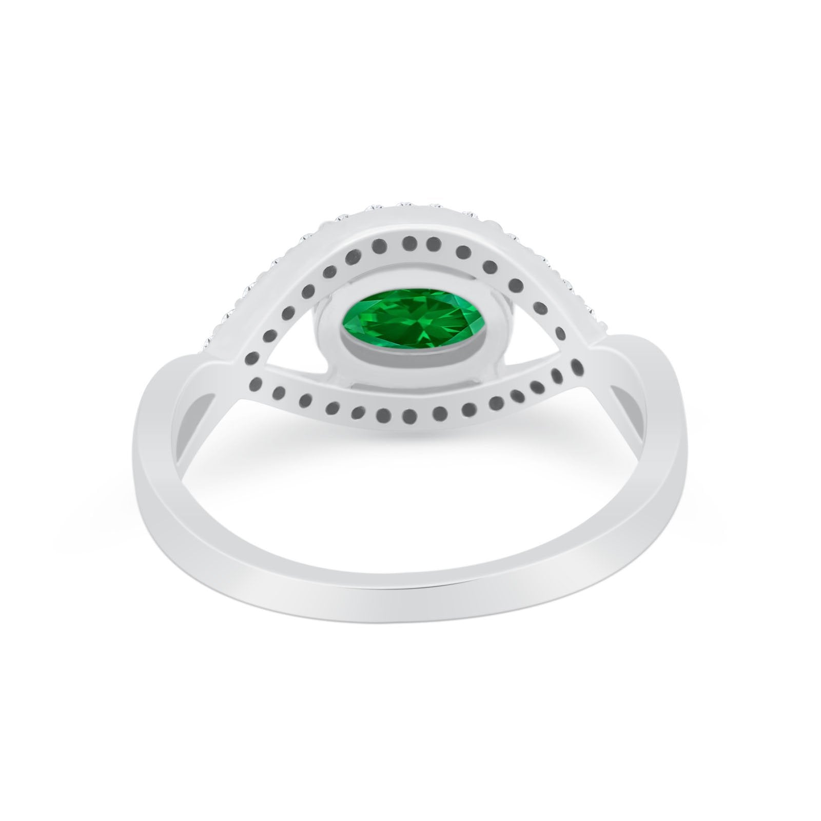 Infinity Shank Wedding Ring Simulated Cubic Zirconia 925 Sterling Silver