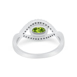 Infinity Shank Wedding Ring Simulated Cubic Zirconia 925 Sterling Silver