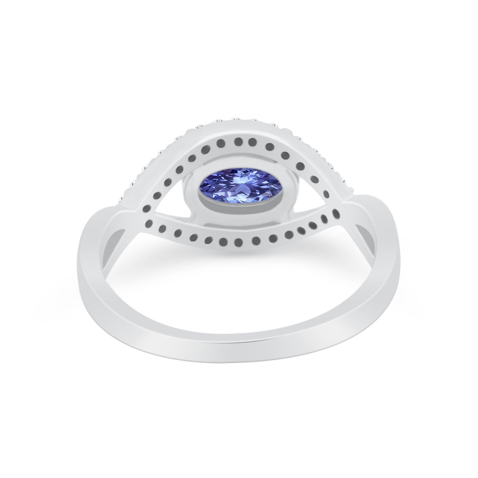 Infinity Shank Wedding Ring Simulated Cubic Zirconia 925 Sterling Silver
