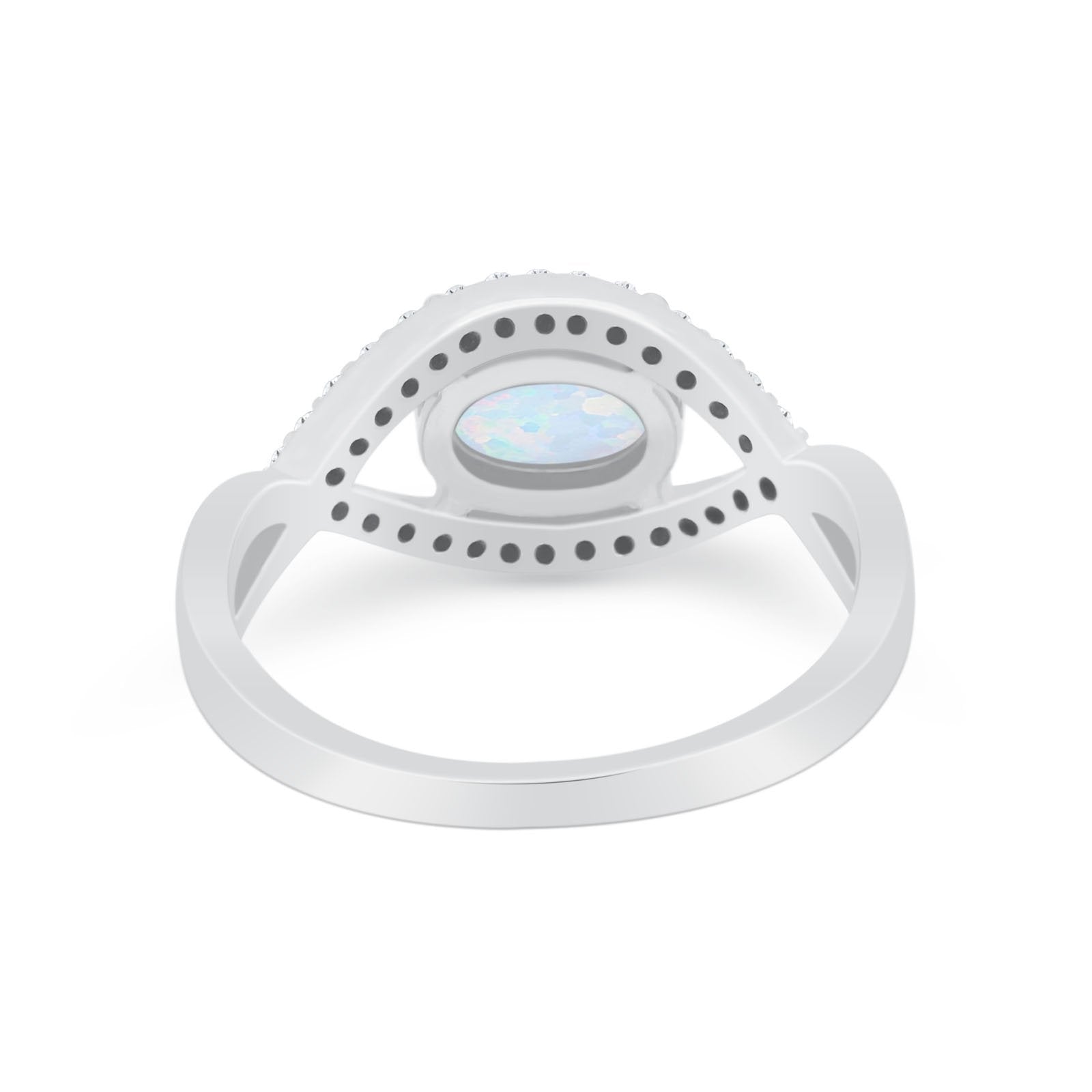 Infinity Shank Wedding Ring Simulated Cubic Zirconia 925 Sterling Silver