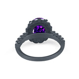 Solitaire Accent Wedding Ring Simulated Cubic Zirconia 925 Sterling Silver