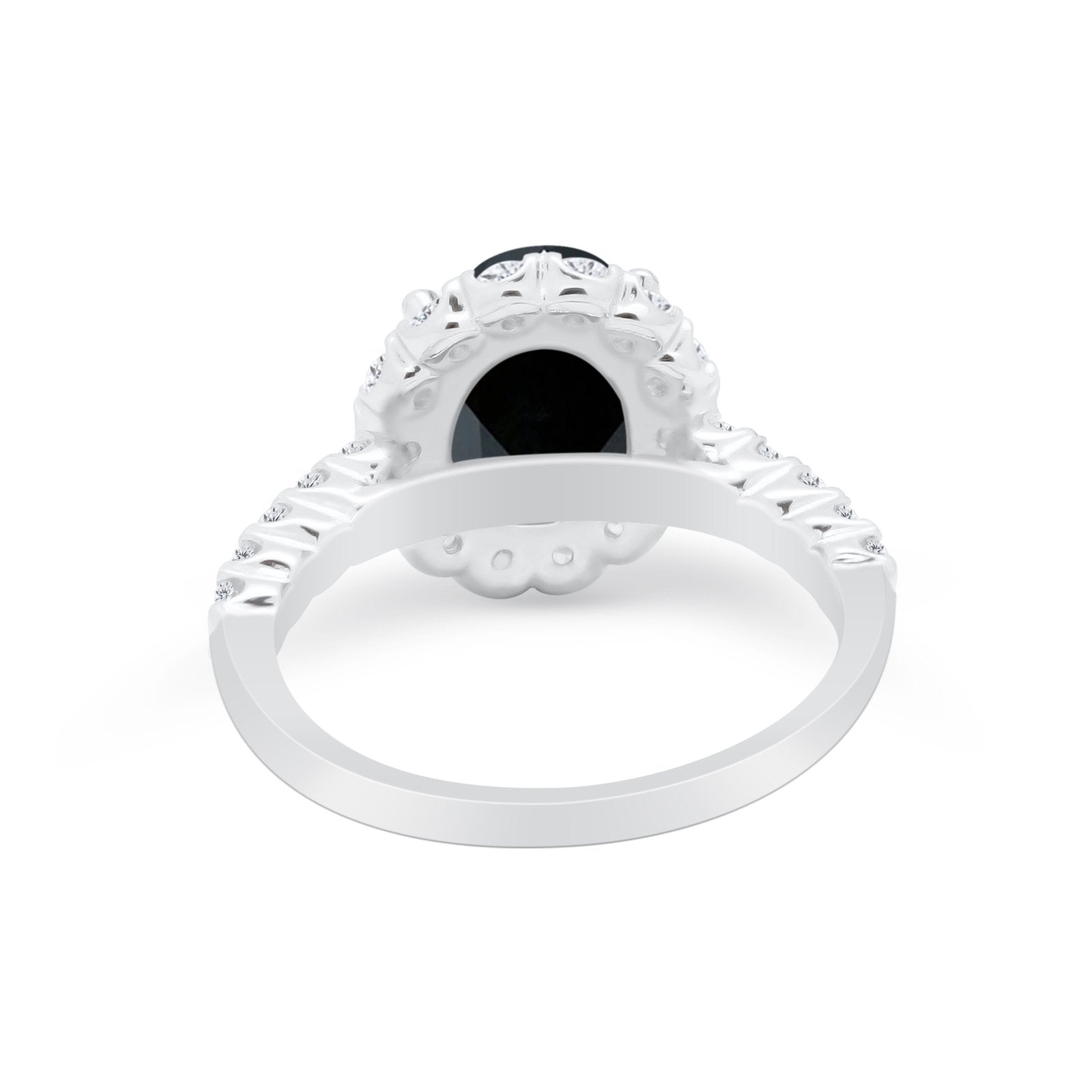 Solitaire Accent Wedding Ring Simulated Cubic Zirconia 925 Sterling Silver