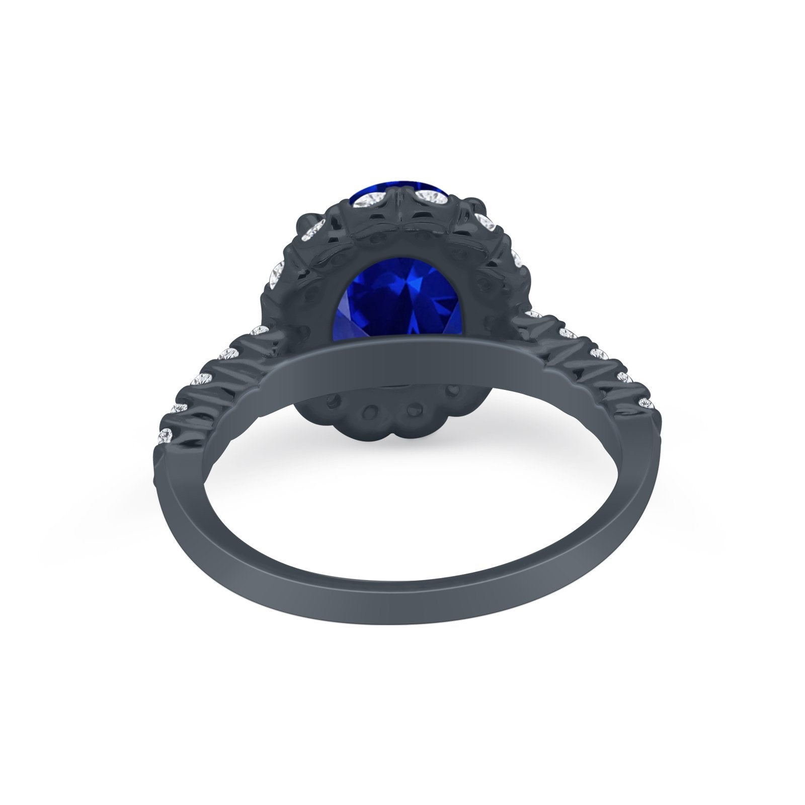 Solitaire Accent Wedding Ring Simulated Cubic Zirconia 925 Sterling Silver