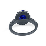 Solitaire Accent Wedding Ring Simulated Cubic Zirconia 925 Sterling Silver