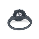 Solitaire Accent Wedding Ring Simulated Cubic Zirconia 925 Sterling Silver