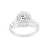 Solitaire Accent Wedding Ring Simulated Cubic Zirconia 925 Sterling Silver