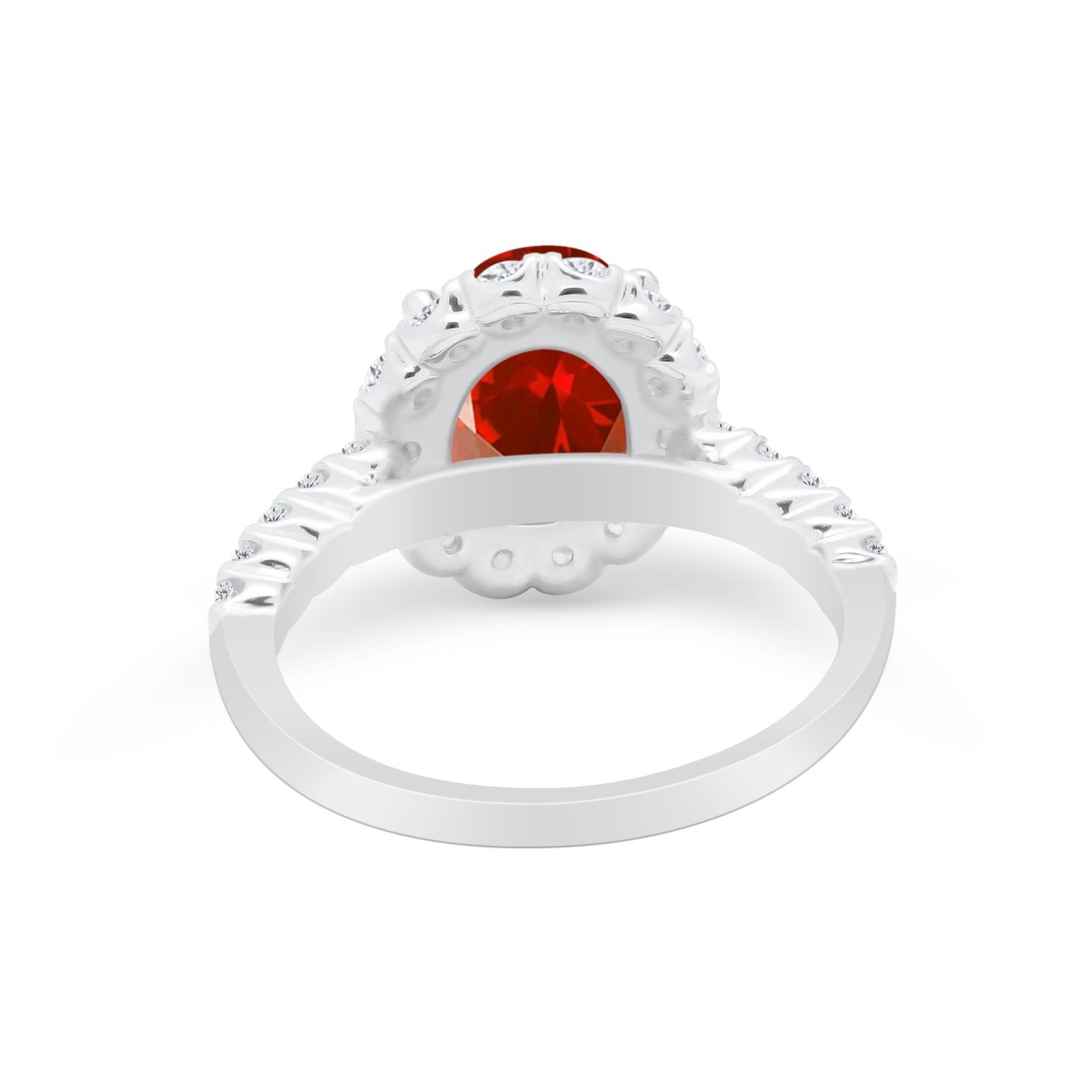 Solitaire Accent Wedding Ring Simulated Cubic Zirconia 925 Sterling Silver