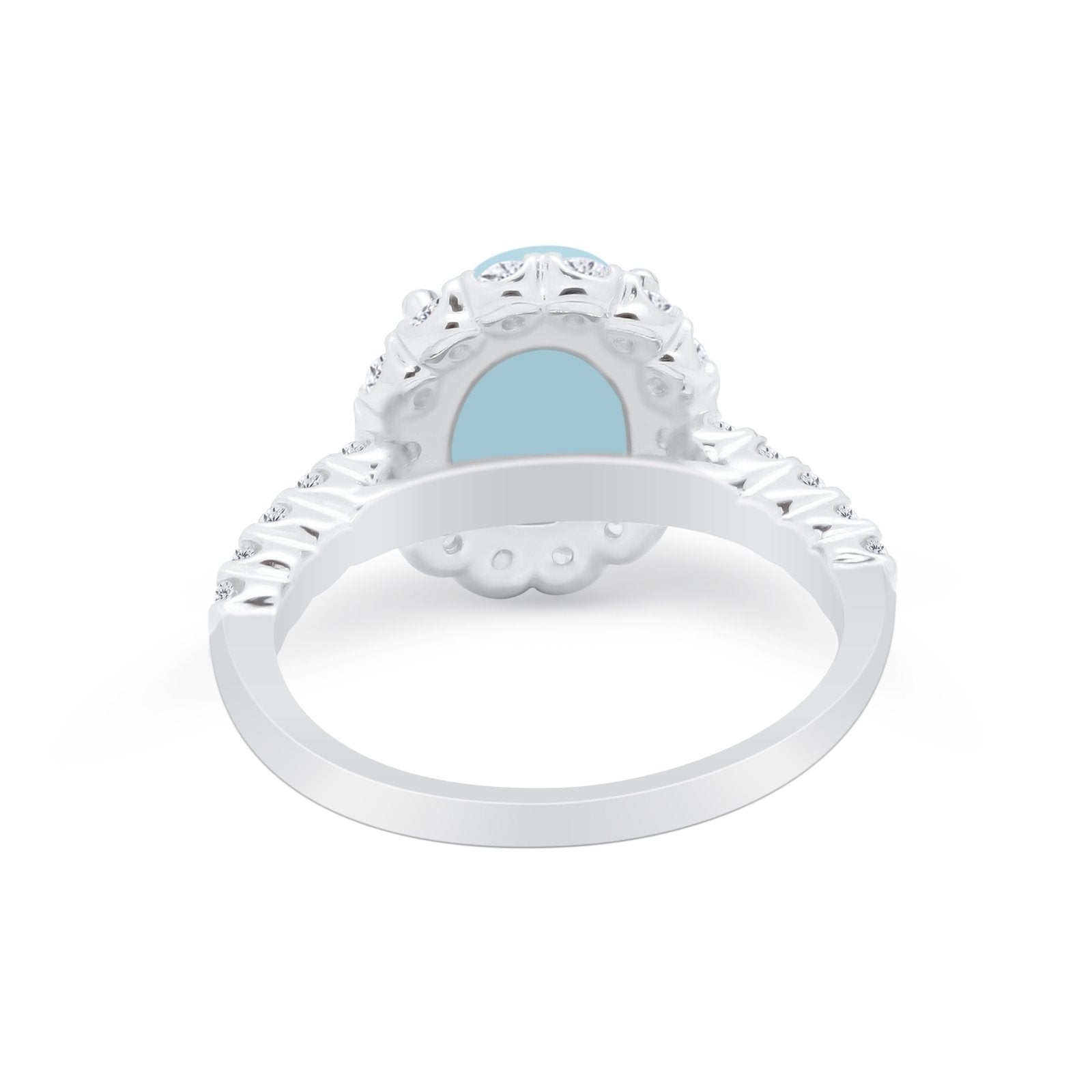Solitaire Accent Wedding Ring Simulated Cubic Zirconia 925 Sterling Silver