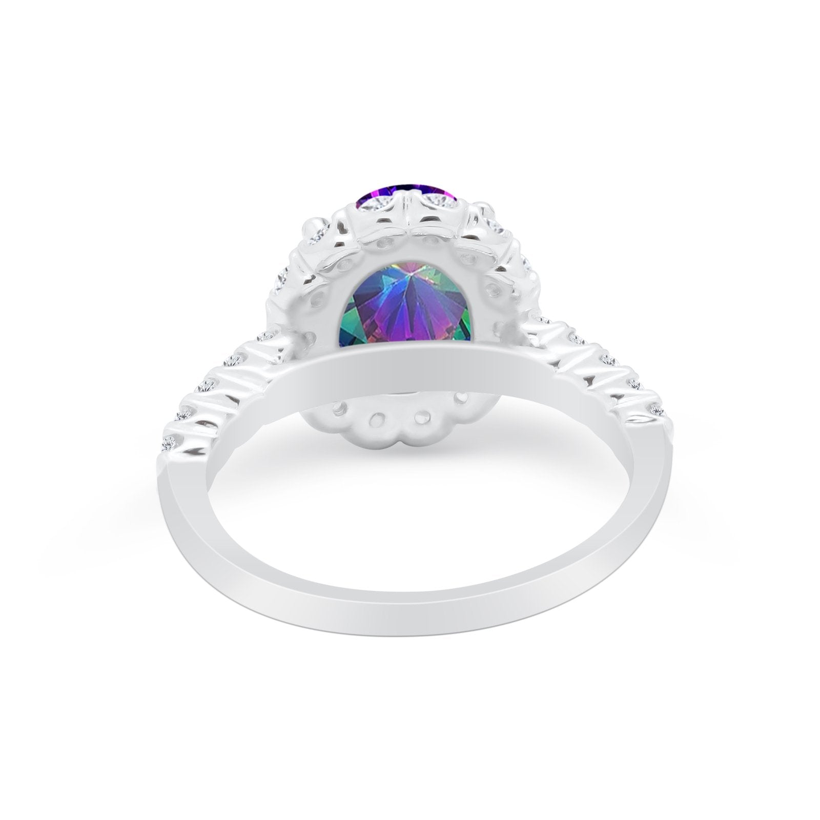 Solitaire Accent Wedding Ring Simulated Cubic Zirconia 925 Sterling Silver