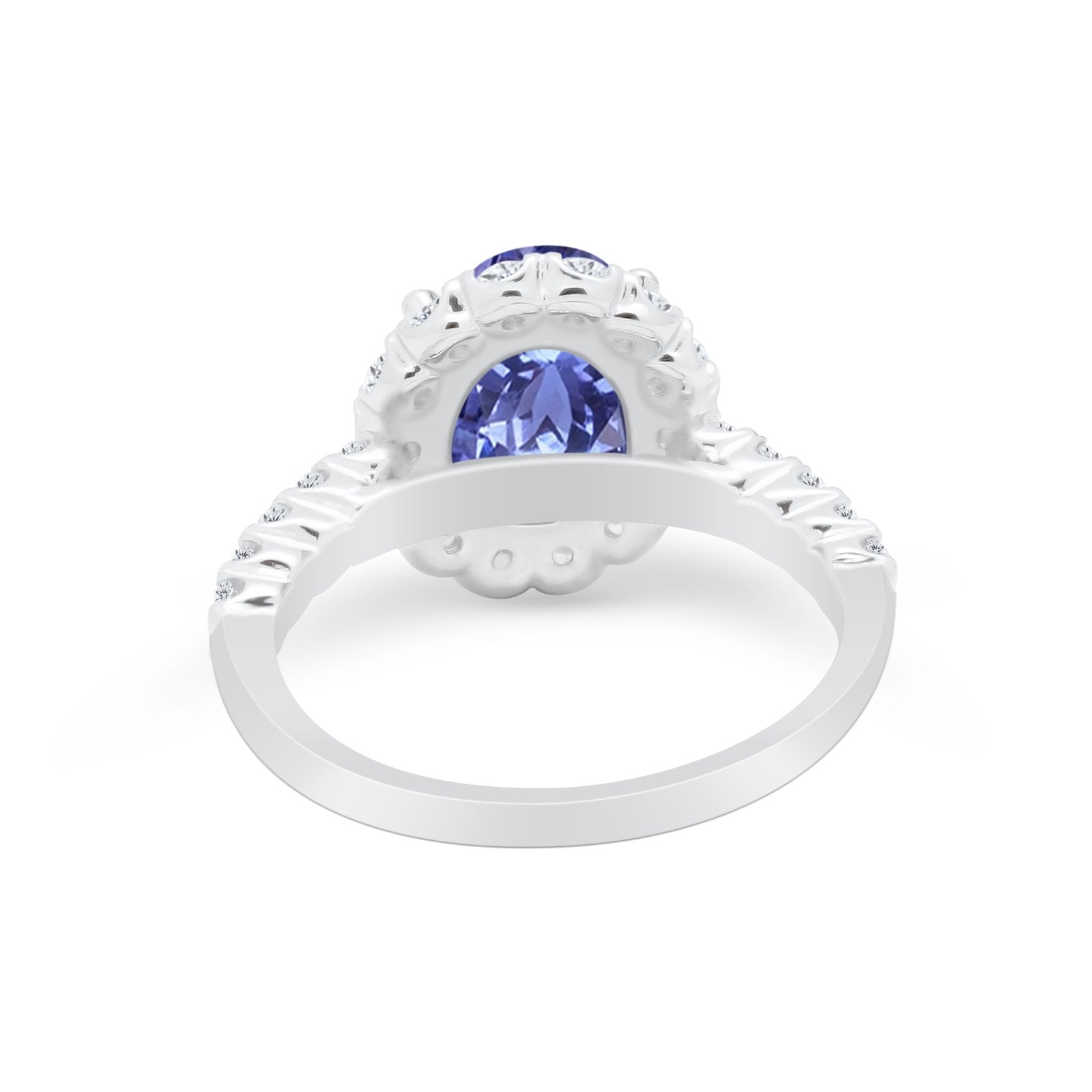 Solitaire Accent Wedding Ring Simulated Cubic Zirconia 925 Sterling Silver