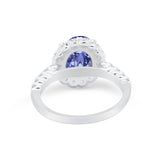 Solitaire Accent Wedding Ring Simulated Cubic Zirconia 925 Sterling Silver