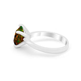 Solitaire Cushion Cut Engagement Ring Simulated Cubic Zirconia 925 Sterling Silver Cushion Cut Ring