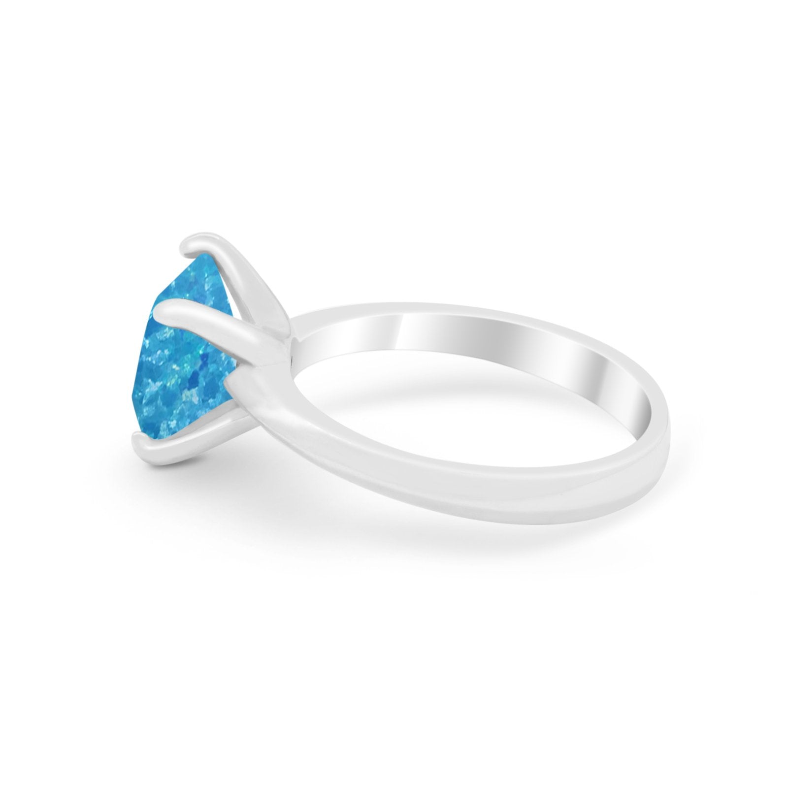 Solitaire Cushion Cut Engagement Ring Simulated Cubic Zirconia 925 Sterling Silver Cushion Cut Ring