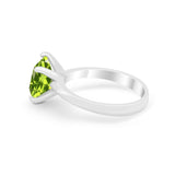 Solitaire Cushion Cut Engagement Ring Simulated Cubic Zirconia 925 Sterling Silver Cushion Cut Ring