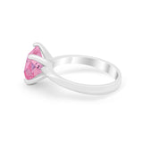 Solitaire Cushion Cut Engagement Ring Simulated Cubic Zirconia 925 Sterling Silver Cushion Cut Ring
