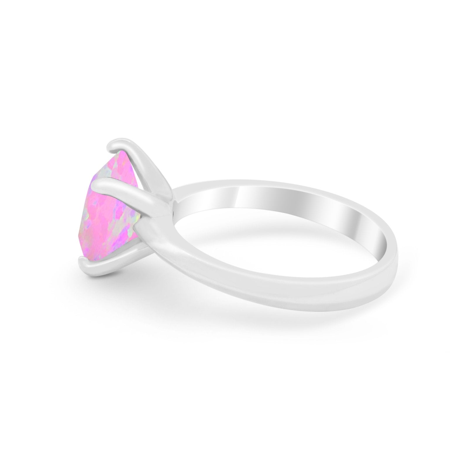 Solitaire Cushion Cut Engagement Ring Simulated Cubic Zirconia 925 Sterling Silver Cushion Cut Ring
