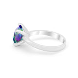 Solitaire Cushion Cut Engagement Ring Simulated Cubic Zirconia 925 Sterling Silver Cushion Cut Ring