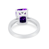 Solitaire Wedding Ring Simulated Cubic Zirconia 925 Sterling Silver