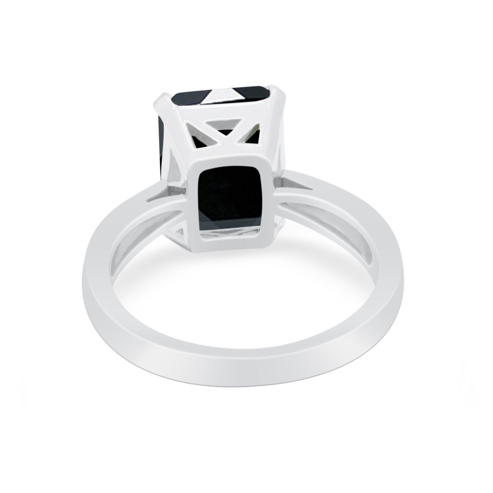 Solitaire Wedding Ring Simulated Cubic Zirconia 925 Sterling Silver