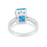 Solitaire Wedding Ring Simulated Cubic Zirconia 925 Sterling Silver