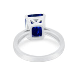 Solitaire Wedding Ring Simulated Cubic Zirconia 925 Sterling Silver