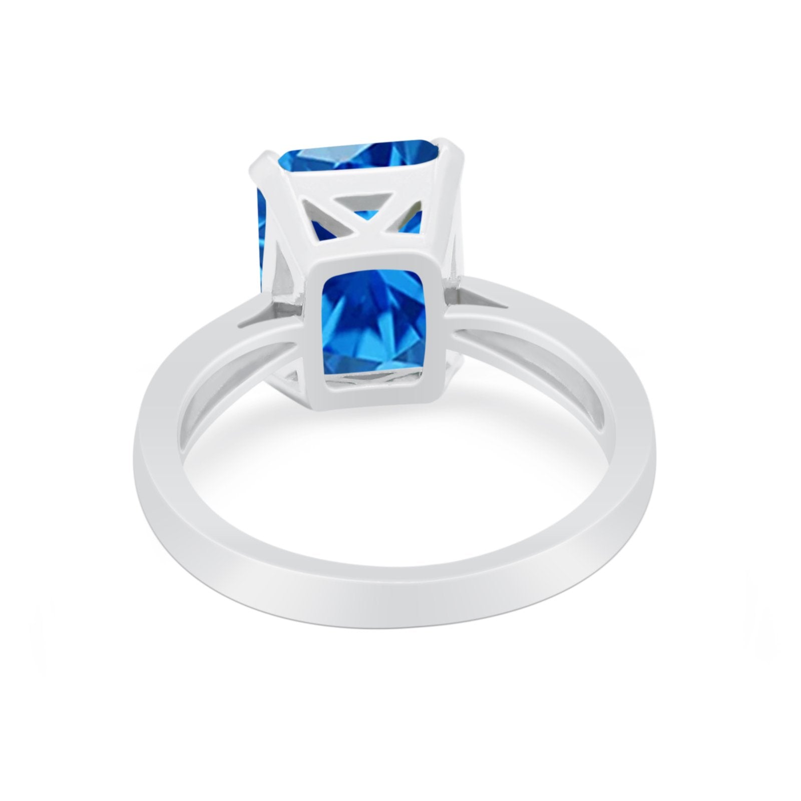 Solitaire Wedding Ring Simulated Cubic Zirconia 925 Sterling Silver