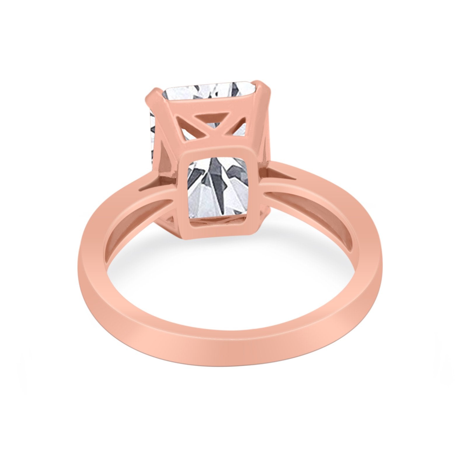 Solitaire Wedding Ring Simulated Cubic Zirconia 925 Sterling Silver