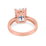 Solitaire Wedding Ring Simulated Cubic Zirconia 925 Sterling Silver