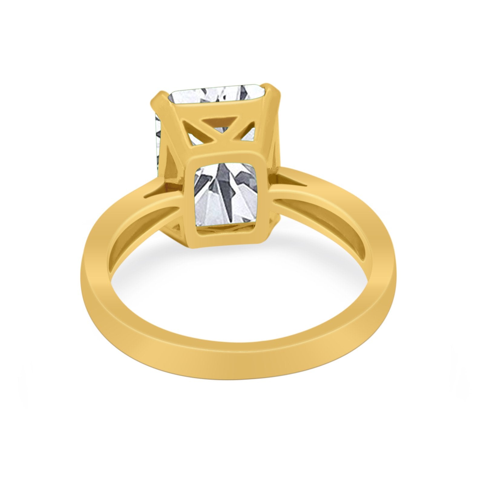 Solitaire Wedding Ring Simulated Cubic Zirconia 925 Sterling Silver