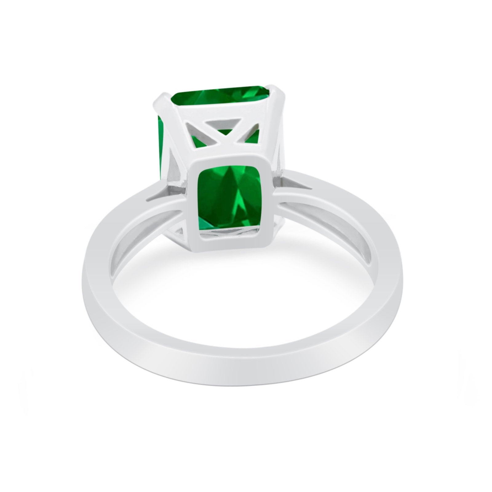 Solitaire Wedding Ring Simulated Cubic Zirconia 925 Sterling Silver
