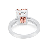 Solitaire Wedding Ring Simulated Cubic Zirconia 925 Sterling Silver