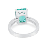 Solitaire Wedding Ring Simulated Cubic Zirconia 925 Sterling Silver