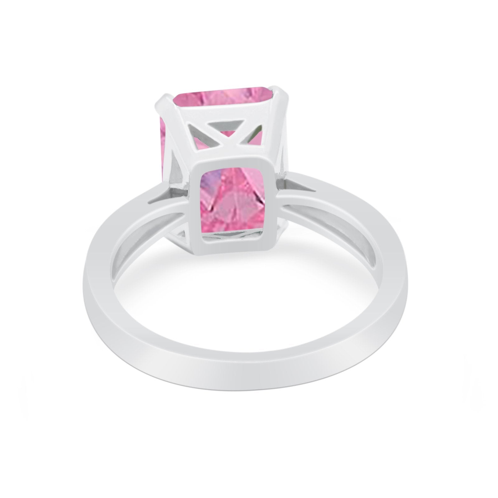 Solitaire Wedding Ring Simulated Cubic Zirconia 925 Sterling Silver