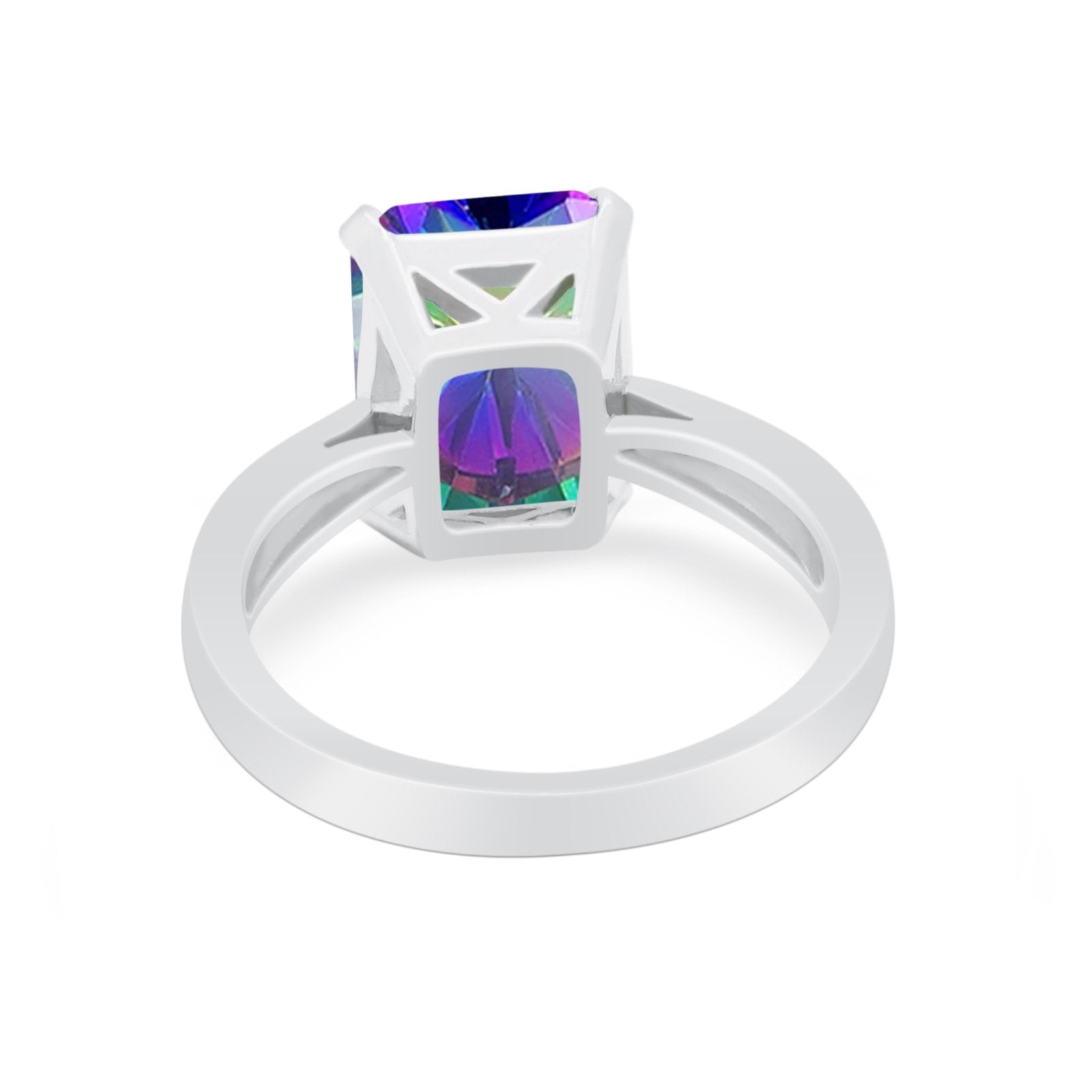 Solitaire Wedding Ring Simulated Cubic Zirconia 925 Sterling Silver