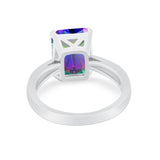 Solitaire Wedding Ring Simulated Cubic Zirconia 925 Sterling Silver