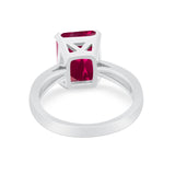 Solitaire Wedding Ring Simulated Cubic Zirconia 925 Sterling Silver