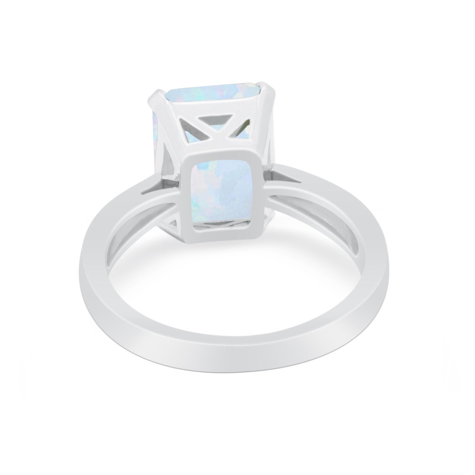 Solitaire Wedding Ring Simulated Cubic Zirconia 925 Sterling Silver