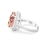 Teardrop Cocktail Engagement Ring Pear Simulated Cubic Zirconia 925 Sterling Silver