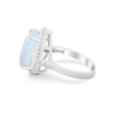 Teardrop Cocktail Engagement Ring Pear Simulated Cubic Zirconia 925 Sterling Silver