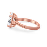 Solitaire Oval Wedding Engagement Ring 925 Sterling Silver