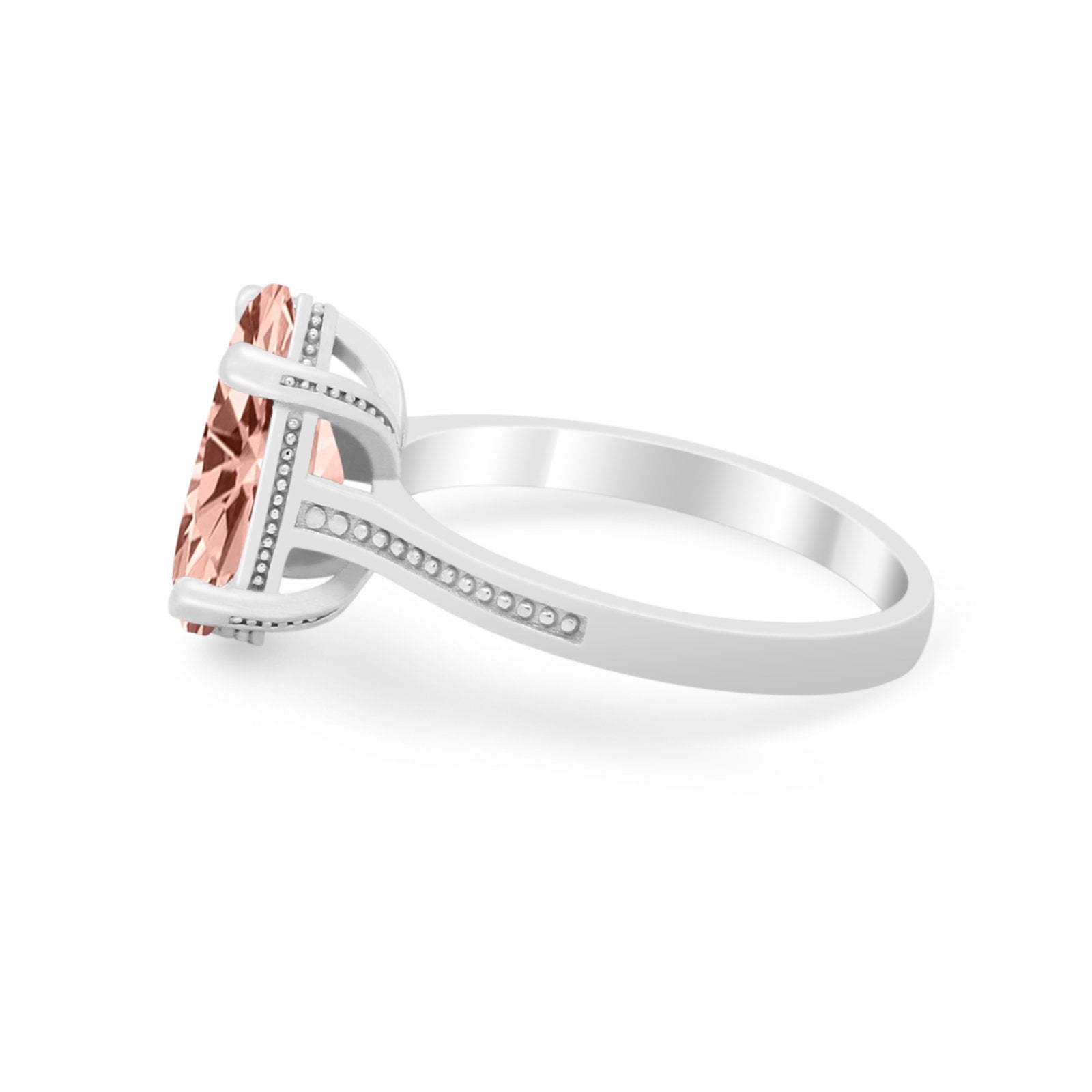 Solitaire Oval Wedding Engagement Ring 925 Sterling Silver