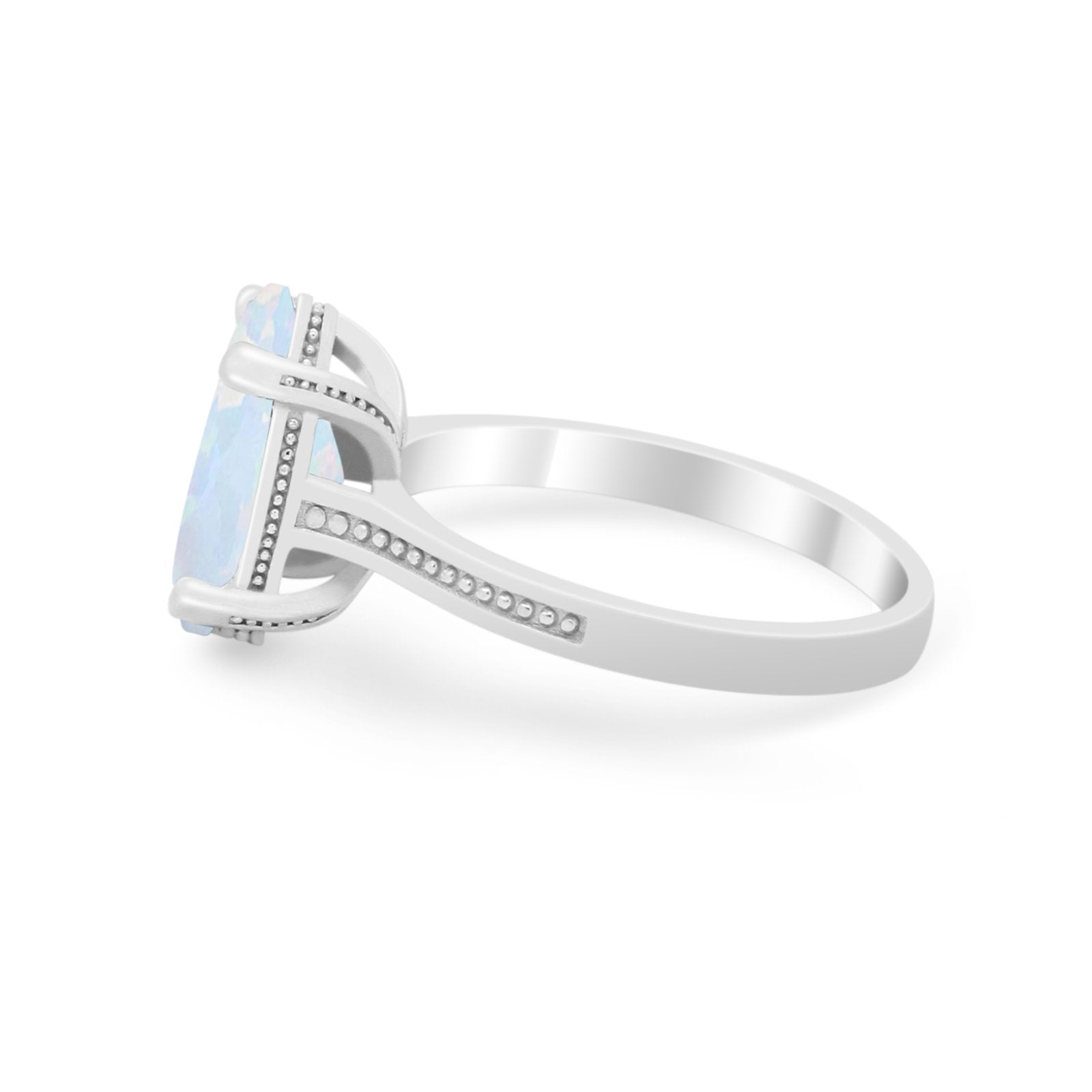 Solitaire Oval Wedding Engagement Ring 925 Sterling Silver