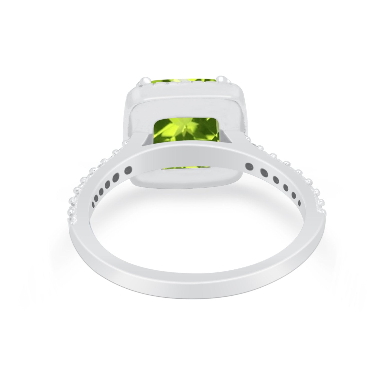 Halo Princess Cut Wedding Ring Simulated Cubic Zirconia 925 Sterling Silver