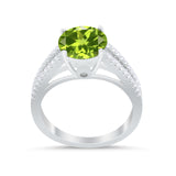Vintage Style Round Simulated Cubic Zirconia Engagement Ring 925 Sterling Silver