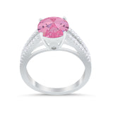 Vintage Style Round Simulated Cubic Zirconia Engagement Ring 925 Sterling Silver