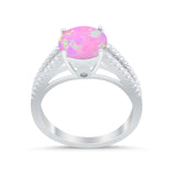 Vintage Style Round Simulated Cubic Zirconia Engagement Ring 925 Sterling Silver