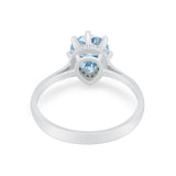 Teardrop Pear Wedding Ring Simulated Cubic Zirconia 925 Sterling Silver