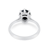 Teardrop Pear Wedding Ring Simulated Cubic Zirconia 925 Sterling Silver