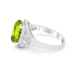Art Deco Engagement Bridal Ring Simulated Cubic Zirconia 925 Sterling Silver BA1059