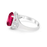 Art Deco Engagement Bridal Ring Simulated Cubic Zirconia 925 Sterling Silver BA1059